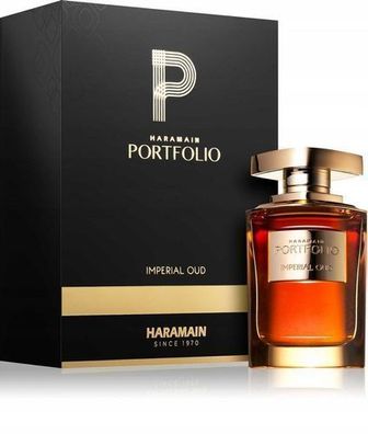 Al Haramain Portfolio Imperial Oud Parfüm, 75ml - Luxuriöses Holziges Oud, EdP
