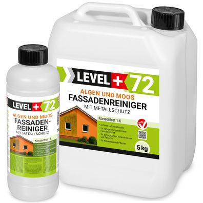 Fassadenreiniger 1-5kg Algen Moos Pilze Entferner Sofort Wirkend Konzentrat L+72