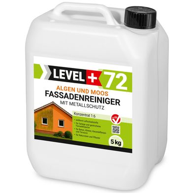 Fassadenreiniger 5kg Algen Moos Pilze Entferner Sofort Wirkend Konzentrat L+72