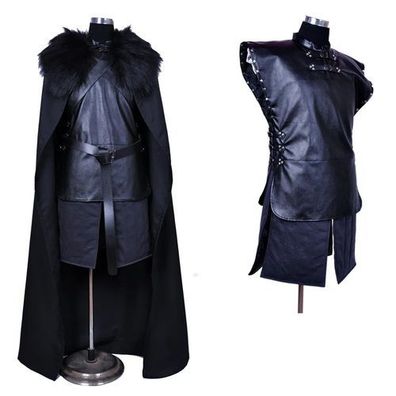 Jon Snow Cosplay Kostém Herren Game of Thrones Outfit Halloween Karneval