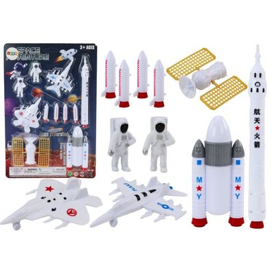 Leantoys Zestaw Figurek Kosmicznych Astronauci Rakiety 11El