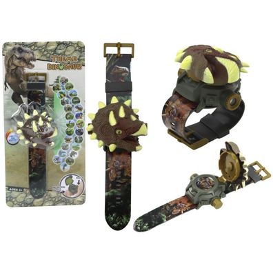 Leantoys Zegarek Projektor 3D Dinozaur Triceratops 22cm x 5cm x 3cm