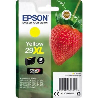 Epson Druckerpatrone Claria Home 29XL (C13T29944012) gelb