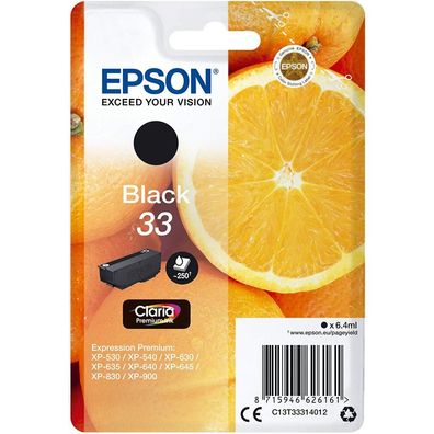 Epson Druckerpatrone Claria Premium 33 (C13T33314012) schwarz
