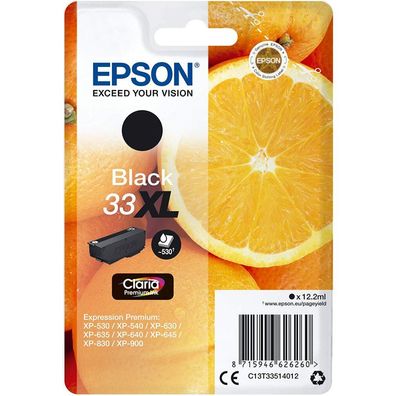 Epson Druckerpatrone Claria Premium 33XL (C13T33514012) schwarz