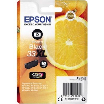 Epson Druckerpatrone Claria Premium 33XL (C13T33614012) fotoschwarz