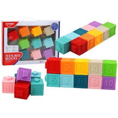 Leantoys Lernpuzzle für Kleinkinder, Blöcke, Formen, Zahlen