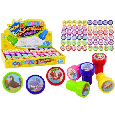Leantoys Dekorative Stempel 12 Wassertiermuster 6 Farben