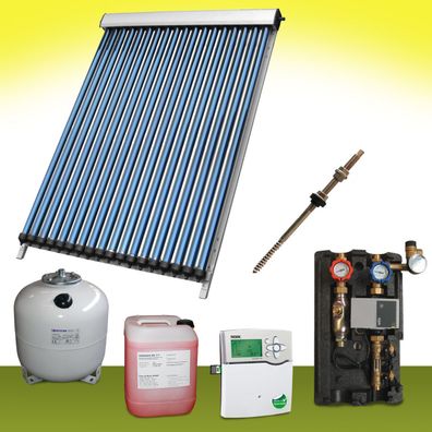 Komplettpaket 7,95 m² Solaranlage Vakuumröhrenkollektor Basis