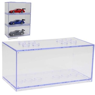 Acrylglas Vitrine für Modellautos stapelbar - klare staubgeschützte Präsentation