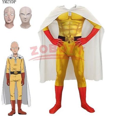 Saitama Cosplay Kostém One Punch Man Jumpsuit Anime Halloween