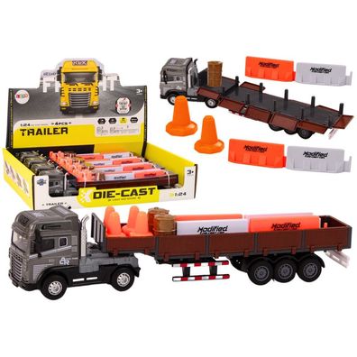 Leantoys LKW mit Anhänger 1:24 TIR Auto LKW Zubehör Sounds