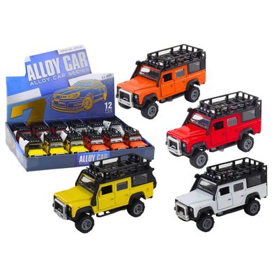 Leantoys Autko Terenowe 1:32 ?wiat?a D?wi?ki Nap?d Otwierane Drzwi Metalowy