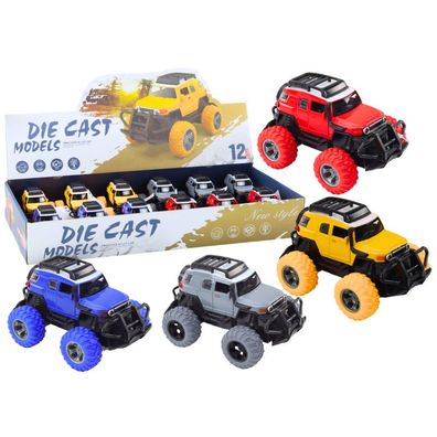 Leantoys Autko Terenowe 1:32 Metalowe Gumowe Ko?a ?wiat?a D?wi?ki Nap?d