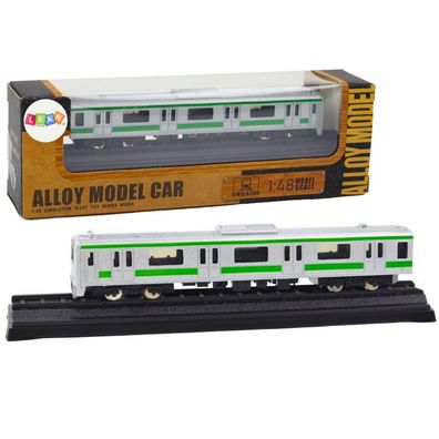 Leantoys Sammlermodell Eisenbahnwaggon 1:48 Metall Silber
