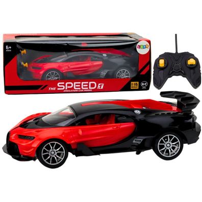 Leantoys Zdalnie Sterowane Sportowe Auto Czerwone 1:16 RC Samochód