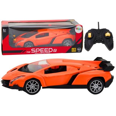 Leantoys Zdalnie Sterowany Samochód Sportowy Pomara?czowe Auto RC 1:16