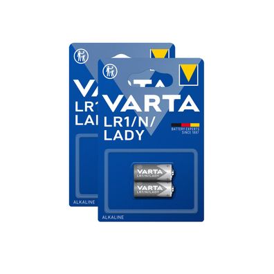 2x Varta Batterie Alkaline N 4001 LR1 Lady 1,5V Professional 2er Blister
