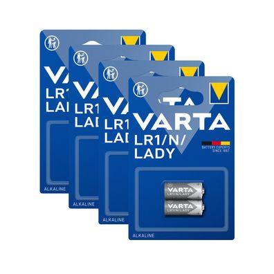 4x Varta Batterie Alkaline N 4001 LR1 Lady 1,5V Professional 2er Blister