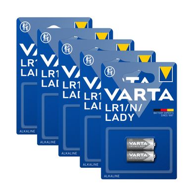 5x Varta Batterie Alkaline N 4001 LR1 Lady 1,5V Professional 2er Blister