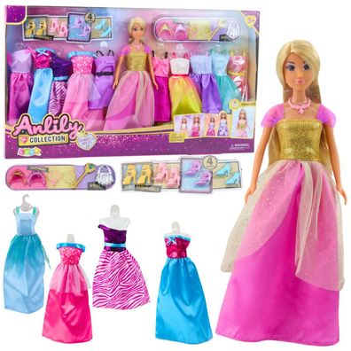 Großes Modeset Anlily Collection Puppenkleider Zubehör 24-tlg