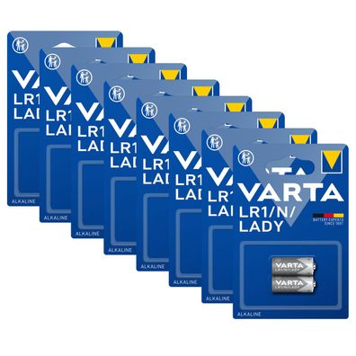 8x Varta Batterie Alkaline N 4001 LR1 Lady 1,5V Professional 2er Blister