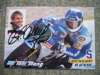 Motorrad Rennsport Legende Anton Toni Mang - handsigniertes Autogramm!!!