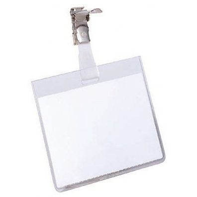 Durable Namensschild Durable 8003 - 60 x 90 mm transparent mit Clip Pckg/25