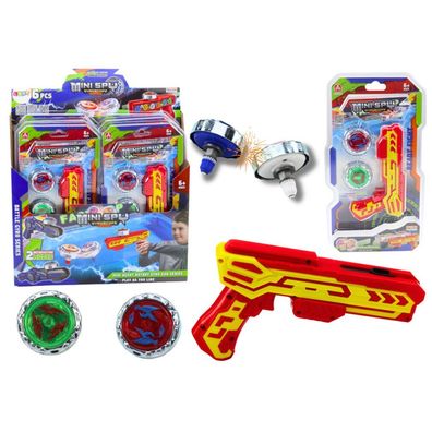Leantoys Set Gun Launcher 2 Metallscheiben Rote Lichter