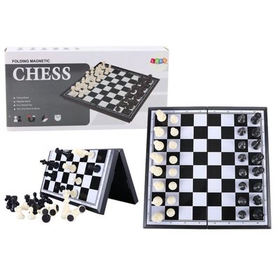 Leantoys Klassisches Schachbrettspiel mit magnetischen Spielfiguren