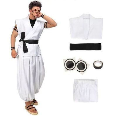 Ryomen Sukuna Cosplay Kostém Set Anime Halloween Outfit