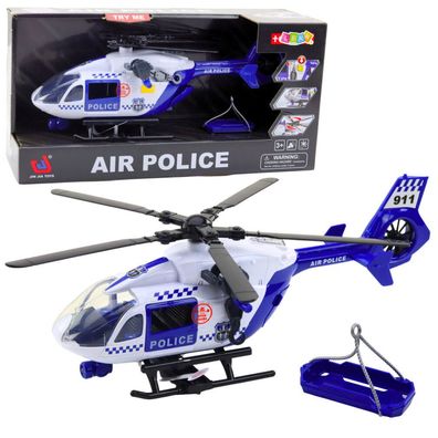 Leantoys Helikopter Policyjny, Ruchome ?mig?a, ?wiat?a, D?wi?ki, Hak Z Noszami
