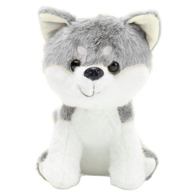 Lean Plüsch Maskottchen Huggable Wolf Weiß Grau 20Cm