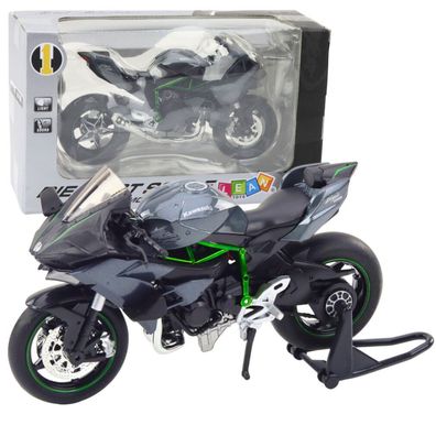 Lean Toys Metall Sport Motorrad Lichter Sound Grau 1:12