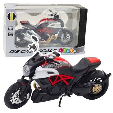 Lean Toys Metall Sport Motorrad Lichter Klänge Gold Rot Teile 1:12