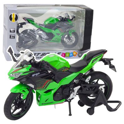 Lean Toys Metall Sport Motorrad Lichter Sounds Grün 1:12