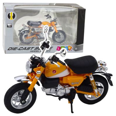 Lean Toys Retro Classic Metall-Motorradscheinwerfer Gelb 1:12