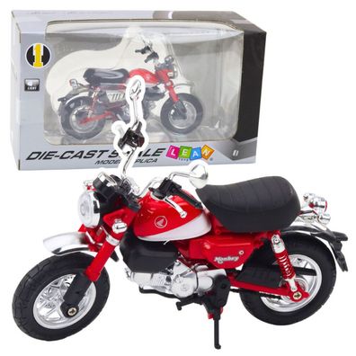 Lean Toys Retro Classic Motorrad Metall Lichter Rot 1:12