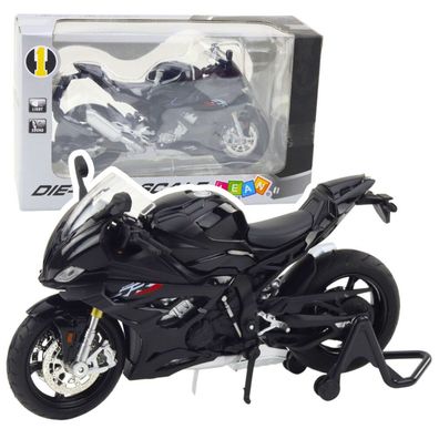 Lean Toys Sport Motorrad Metall Lichter Sounds Schwarz S1000 1:12