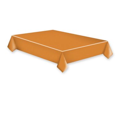 Farbe White Dots Orange Papiertischdecke 120x180 cm