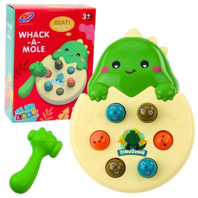 Lean Mini Whack A Mole Dinosaur In Egg Green Geschicklichkeitsspiel