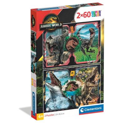 Jurassic World Puzzle 2x60 Stück