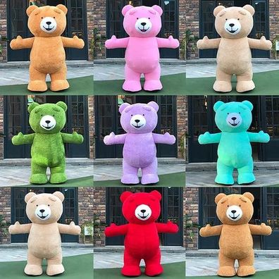 Teddy Bär Aufblasbares Maskottchen Kostém Cosplay Halloween Outfit
