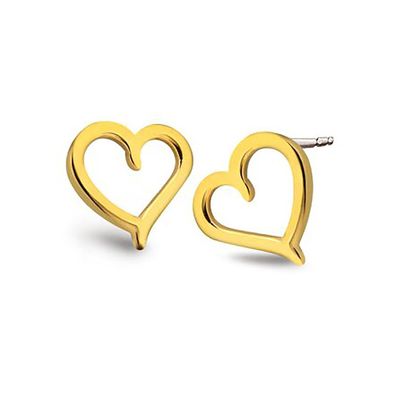 Boccia Schmuck Damen-Ohrringe Herz Ohrstecker Titan vergoldet 05113-02