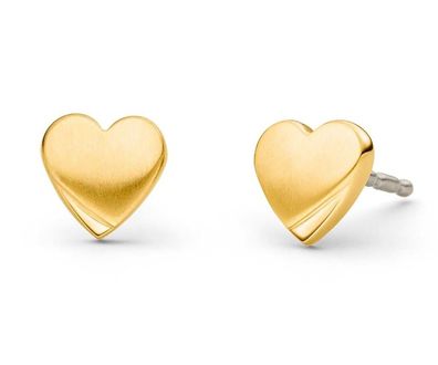 Boccia Schmuck Damen-Ohrstecker Herz Ohrringe Titan vergoldet 05097-02