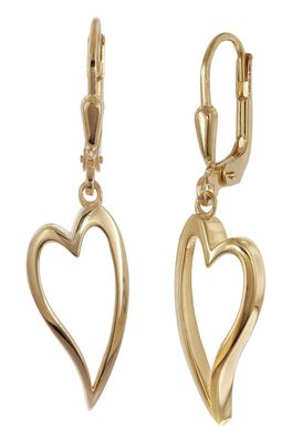 trendor Schmuck Damen-Ohrringe Herz Ohrhänger 925 Silber vergoldet 21710