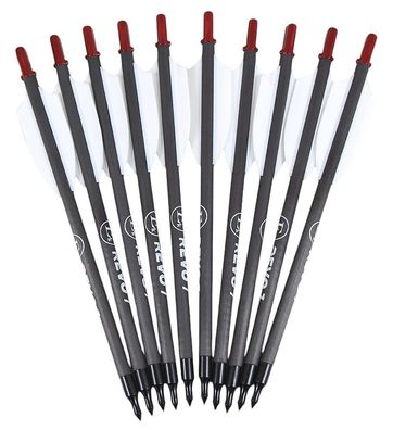 Carbon Ersatzpfeile für REVO 7 Armbrust 30-90 lbs im 10er Pack