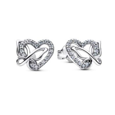 Ohrstecker - Silber - Herz & Schmetterling