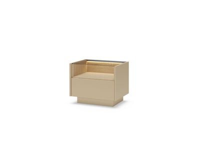 Nachtschrank Hiro - G Nachttisch 53 x 43 x 39,5 cm - Kakao/Cremona Eiche
