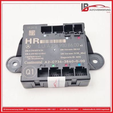 Steuergerät Tür Hinten Re A2189008600 Mercedes E-KLASSE S212 E200 CDI KOMBI